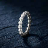 BEADED CRYSTAL BAND RING