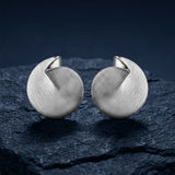 WILDFLOWER CURVED DISC STUD EARRINGS