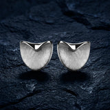 CARVED HEART STUD EARRINGS