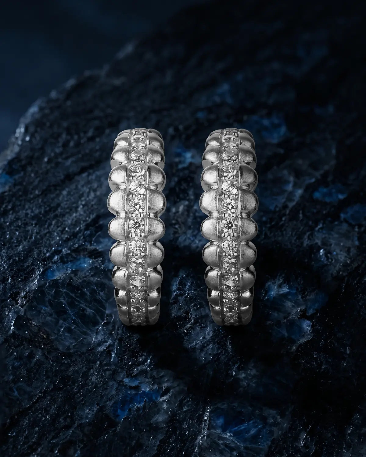 ETERNA PAVÈ BEADED HOOP EARRINGS