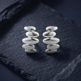RESONANCE STACKED PEBBLE STUD EARRINGS