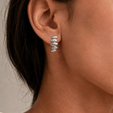 RESONANCE STACKED PEBBLE STUD EARRINGS