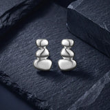 ASCENT GRADUATED PEBBLE STUD EARRINGS
