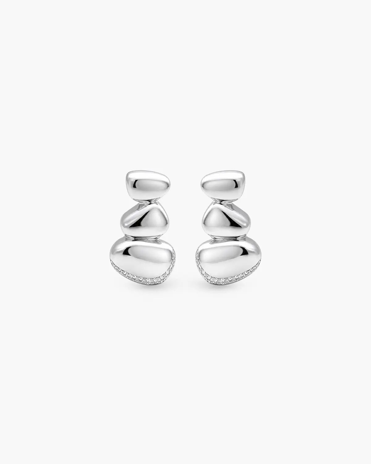 CELESTE PAVÈ PEBBLE STUD EARRINGS