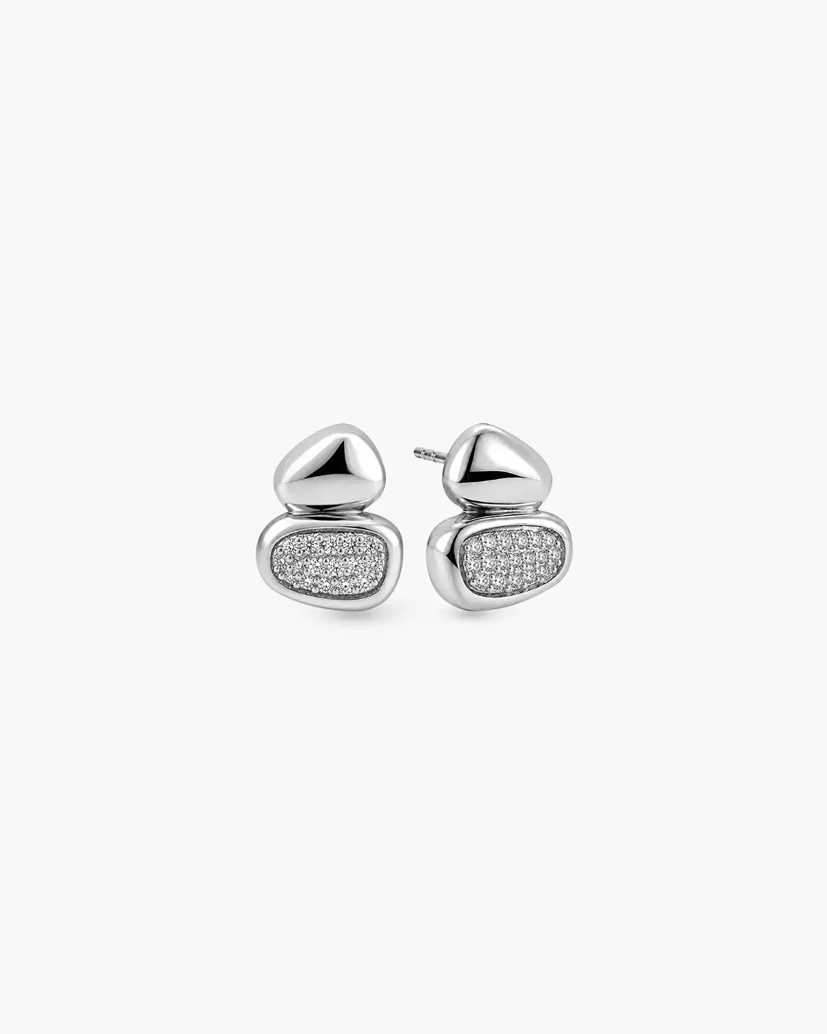 CIEL CRYSTAL PEBBLE STUD EARRINGS
