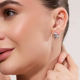 COSMOS ROUNDED PEBBLE STUD EARRINGS