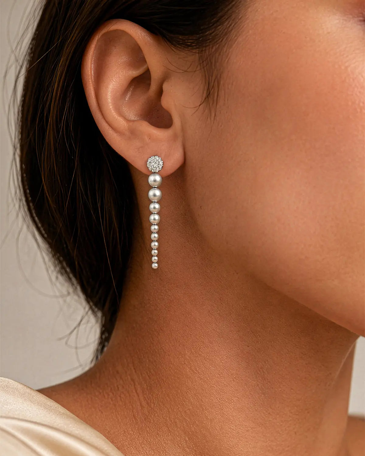 RÊVE CRYSTAL BEADED DROP EARRINGS