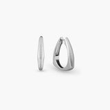 SCULPTED TRIANGLE HOOP EARRINGS