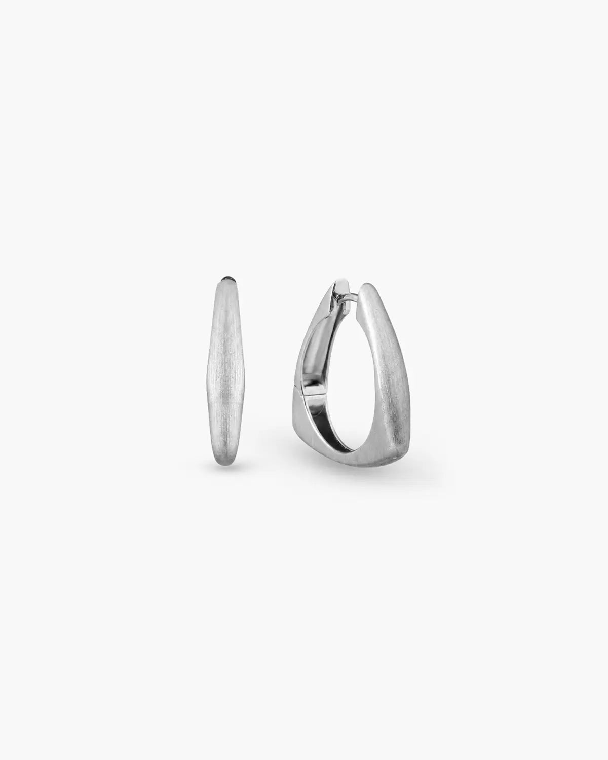 SCULPTED TRIANGLE HOOP EARRINGS