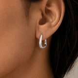 SCULPTED TRIANGLE HOOP EARRINGS