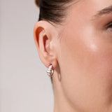 RESONANCE RIBBED HOOP EARRINGS