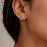 WEAVE KNOT STUD EARRINGS