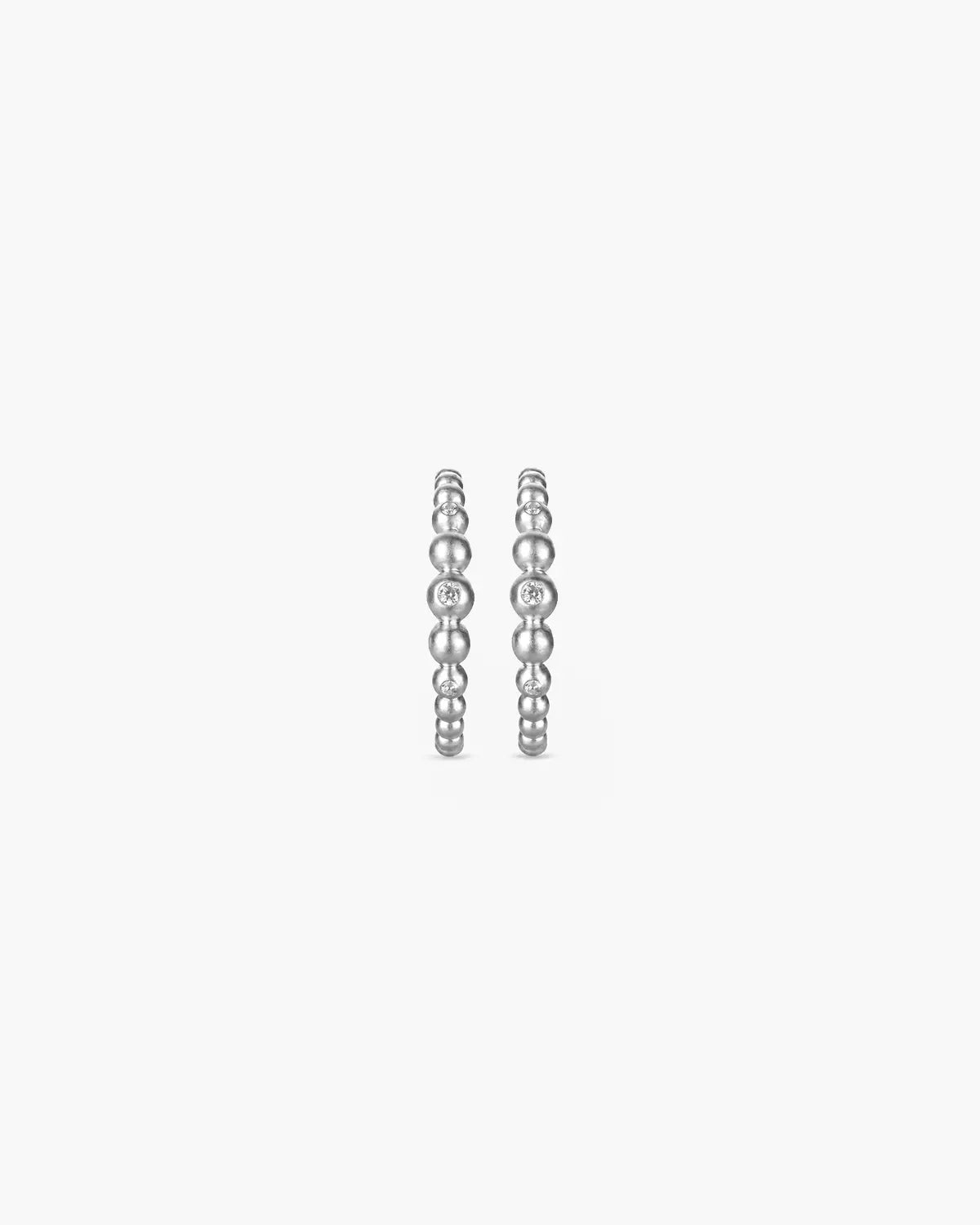 PLANETARY BEADED HOOP EARRINGS
