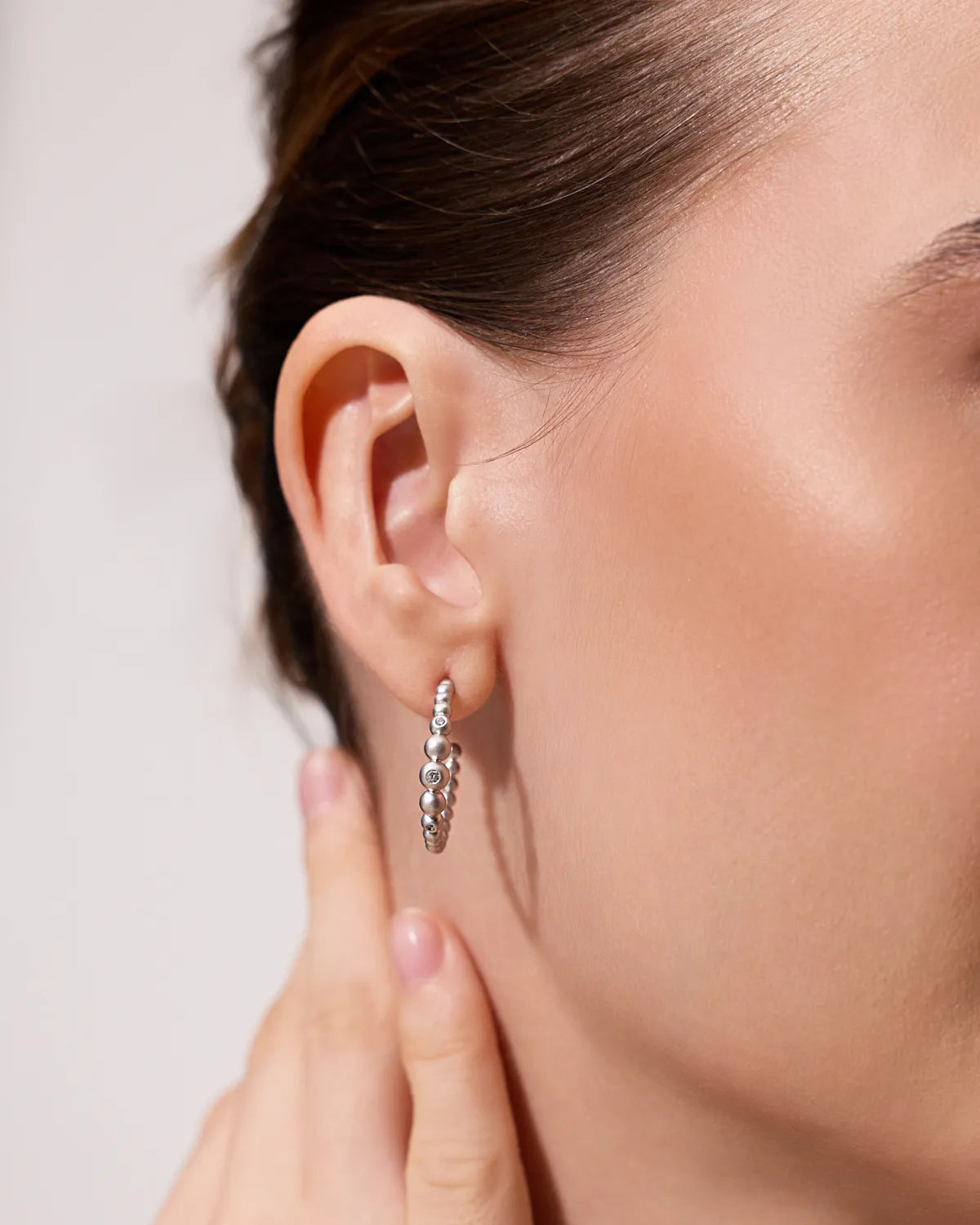 PLANETARY BEADED HOOP EARRINGS