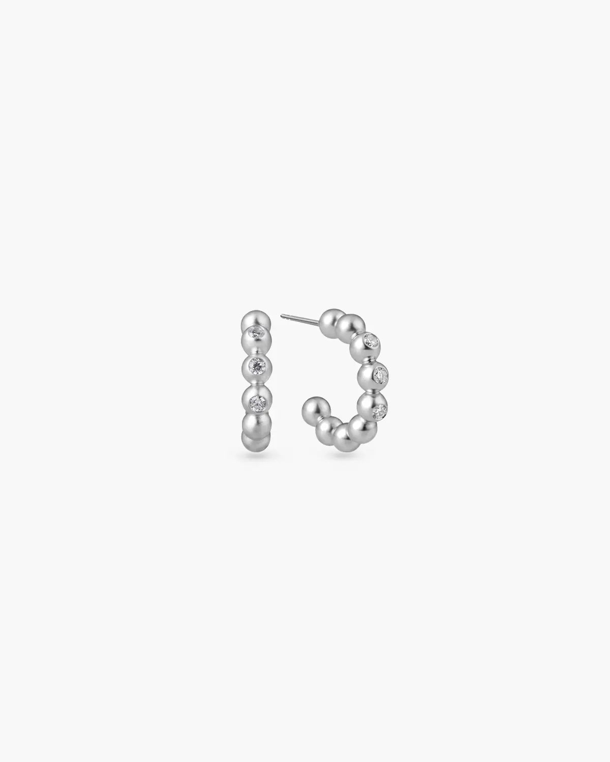 BEADED CRYSTAL HOOP EARRINGS
