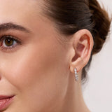 BEADED CRYSTAL HOOP EARRINGS