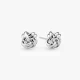 KNIT WOVEN KNOT STUD EARRINGS