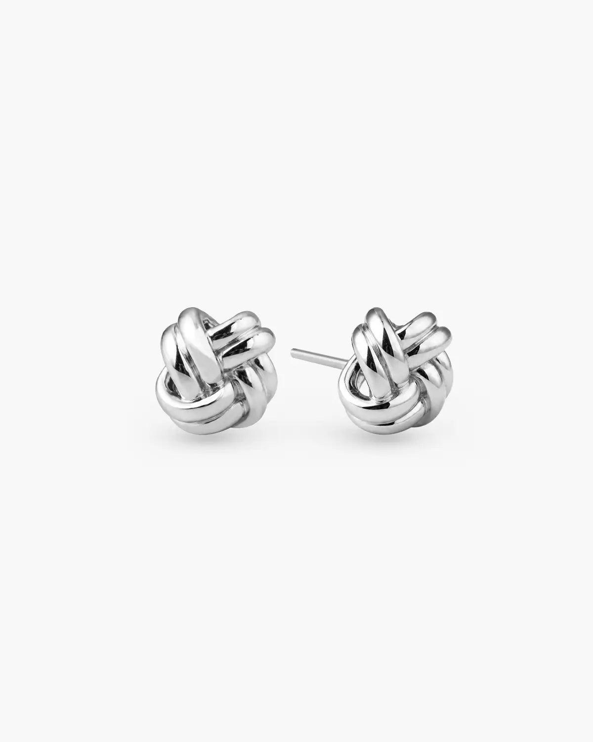 KNIT WOVEN KNOT STUD EARRINGS