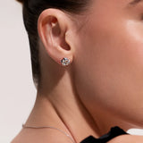 KNIT WOVEN KNOT STUD EARRINGS