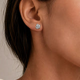 KNIT WOVEN KNOT STUD EARRINGS