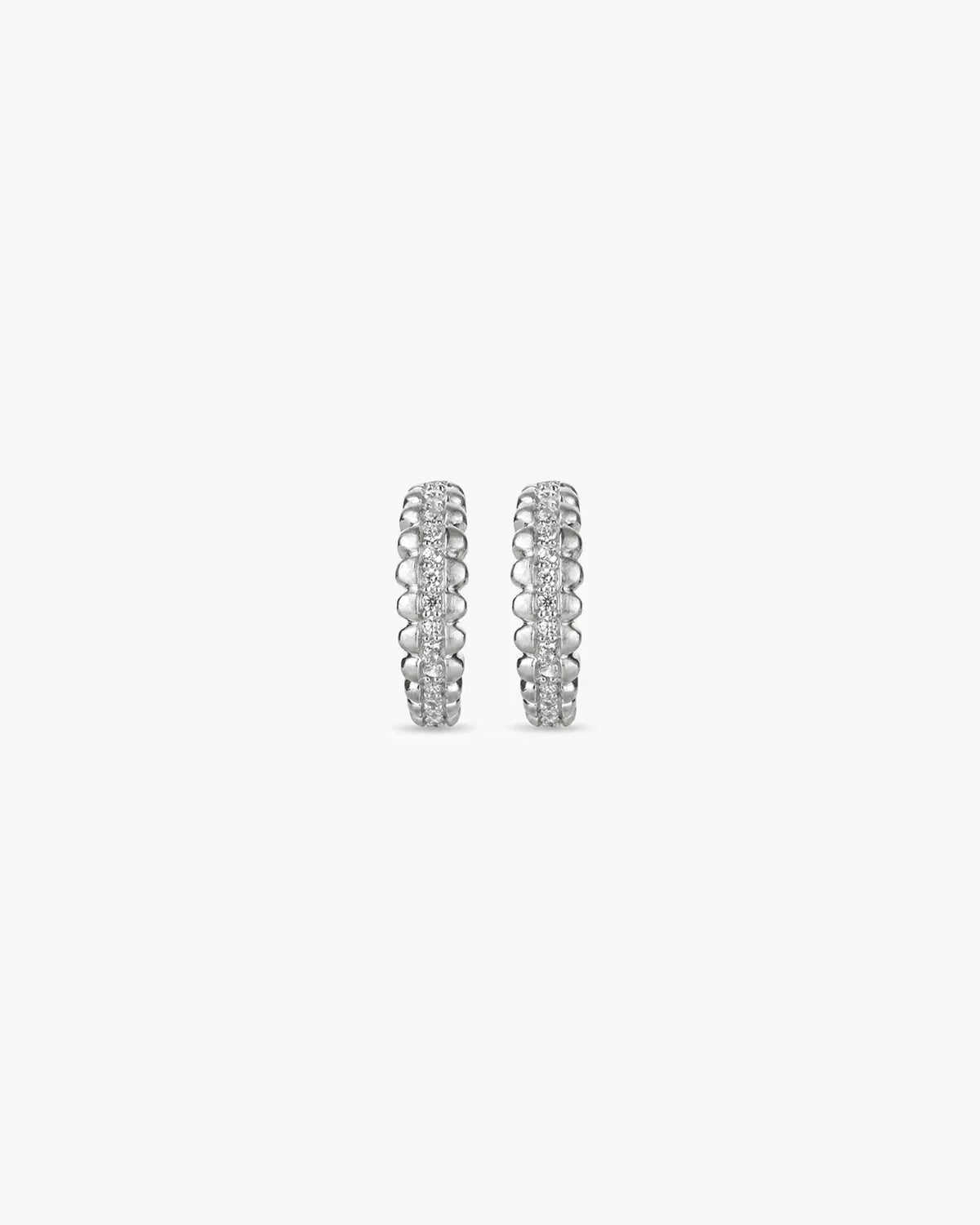 ETERNA PAVÈ BEADED HOOP EARRINGS