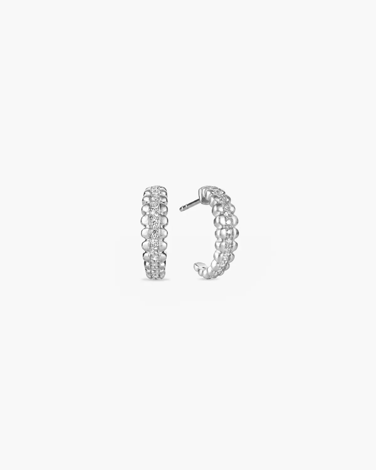 ETERNA PAVÈ BEADED HOOP EARRINGS