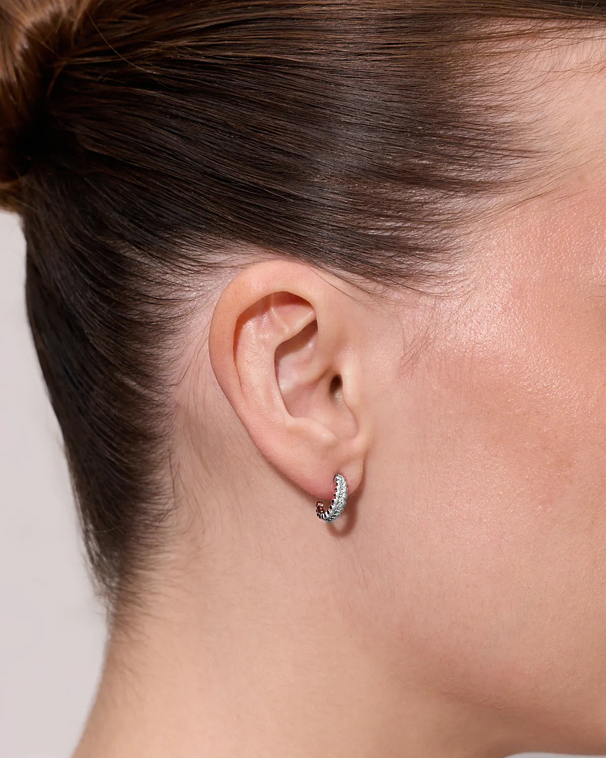ETERNA PAVÈ BEADED HOOP EARRINGS