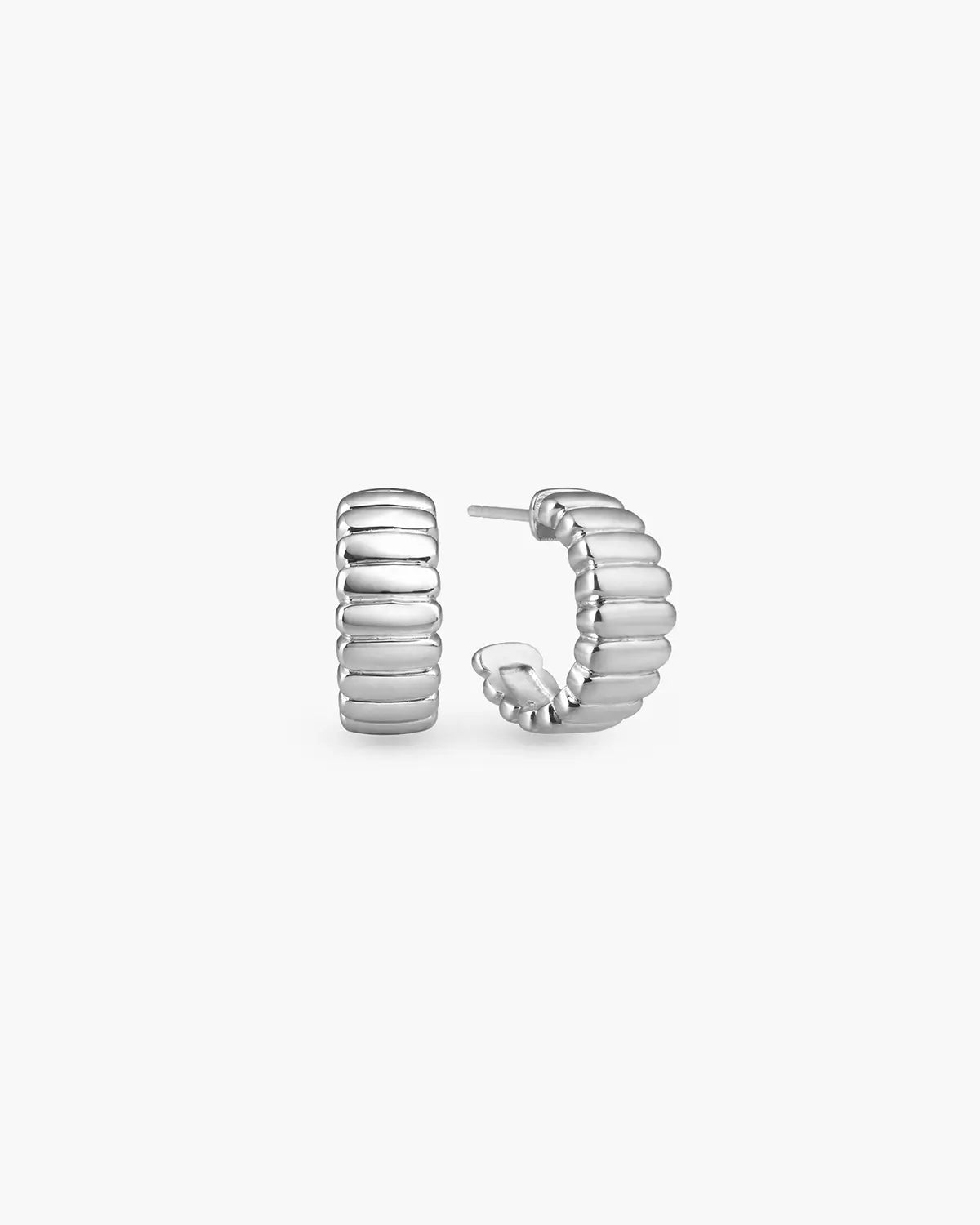 ECLISSE RIBBED HOOP EARRINGS