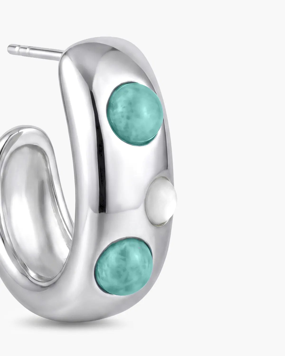 ENCASED MIST HOOP EARRINGS