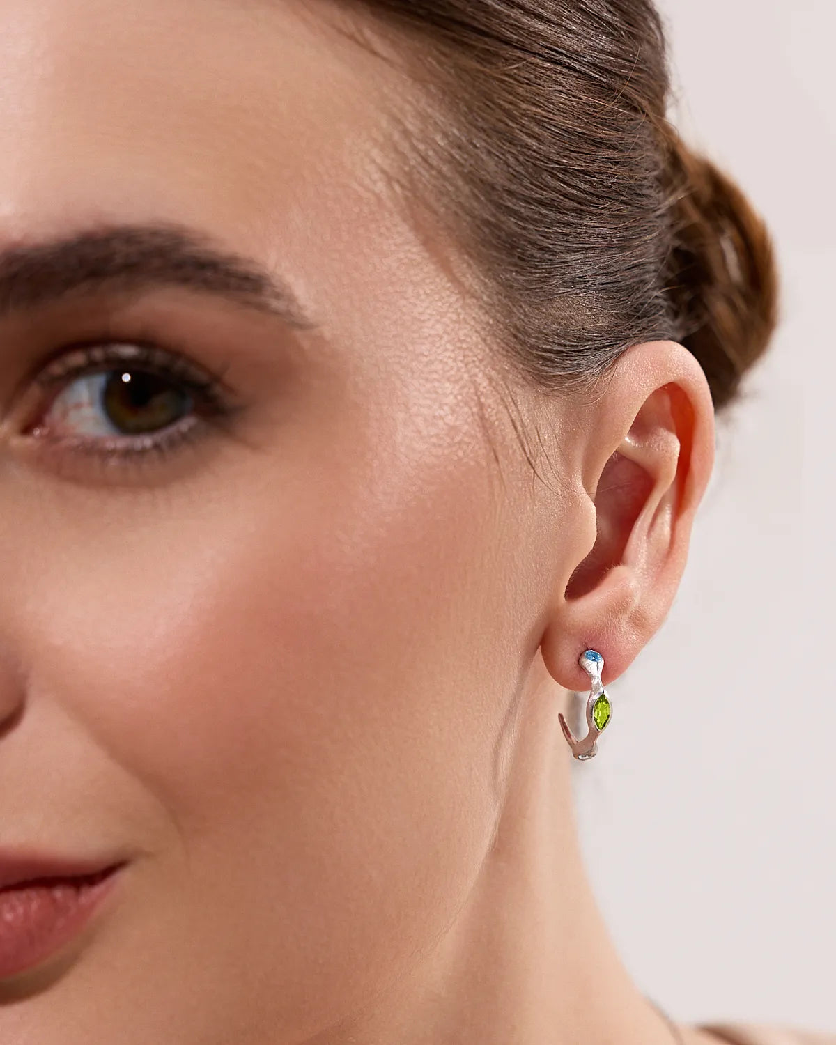 EVENTIDE GEMSTONE HOOP EARRINGS