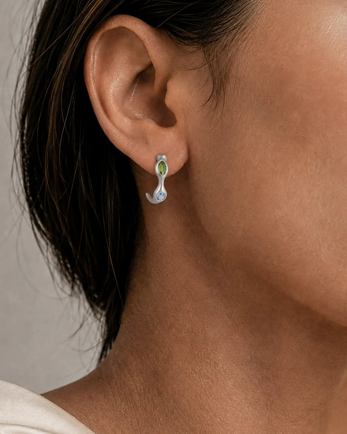 EVENTIDE GEMSTONE HOOP EARRINGS