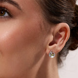 HAZE PERIDOT SPIRAL STUD EARRINGS