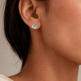 HAZE PERIDOT SPIRAL STUD EARRINGS