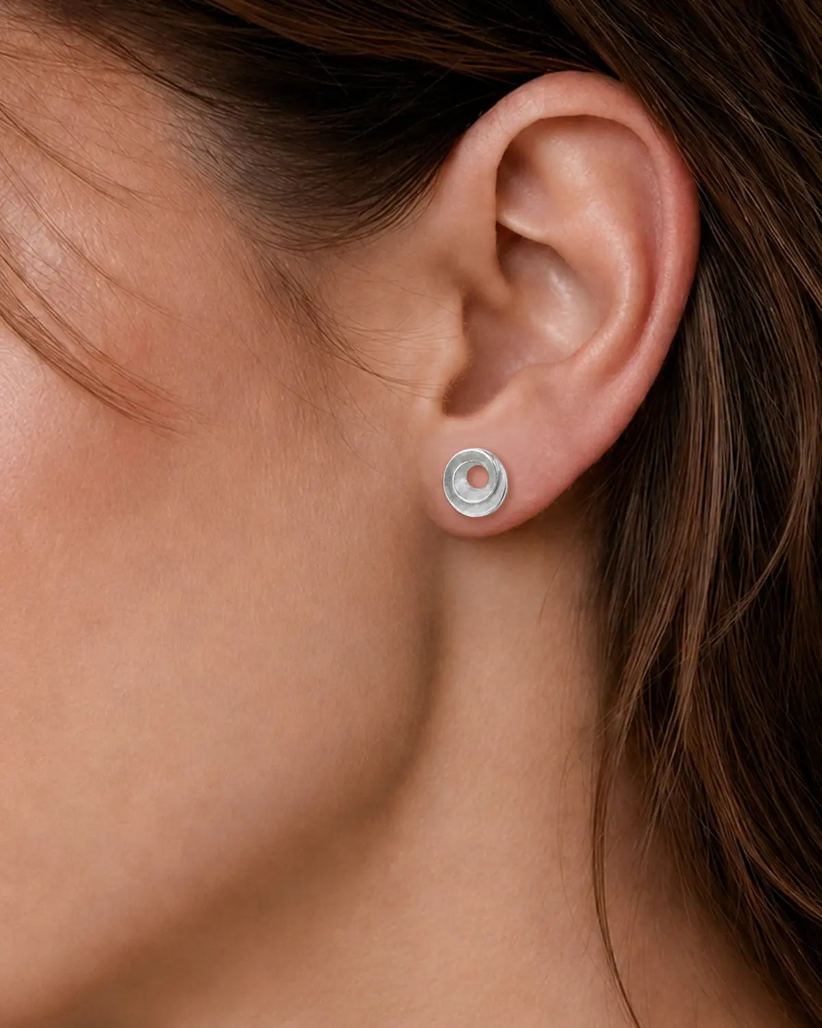 PURL SPIRAL STUD EARRINGS