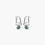 FLUX MALACHITE HOOP EARRINGS
