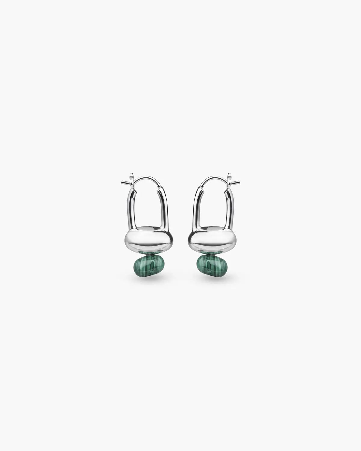FLUX MALACHITE HOOP EARRINGS