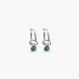 FLUX MALACHITE HOOP EARRINGS