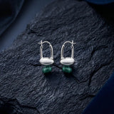 FLUX MALACHITE HOOP EARRINGS