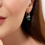 FLUX MALACHITE HOOP EARRINGS