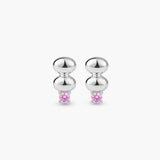 SCULPT STACKED PEBBLE STUD EARRINGS