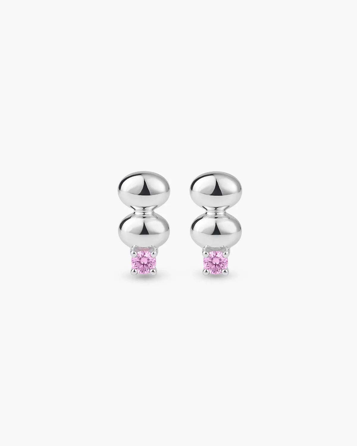 SCULPT STACKED PEBBLE STUD EARRINGS