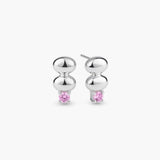 SCULPT STACKED PEBBLE STUD EARRINGS