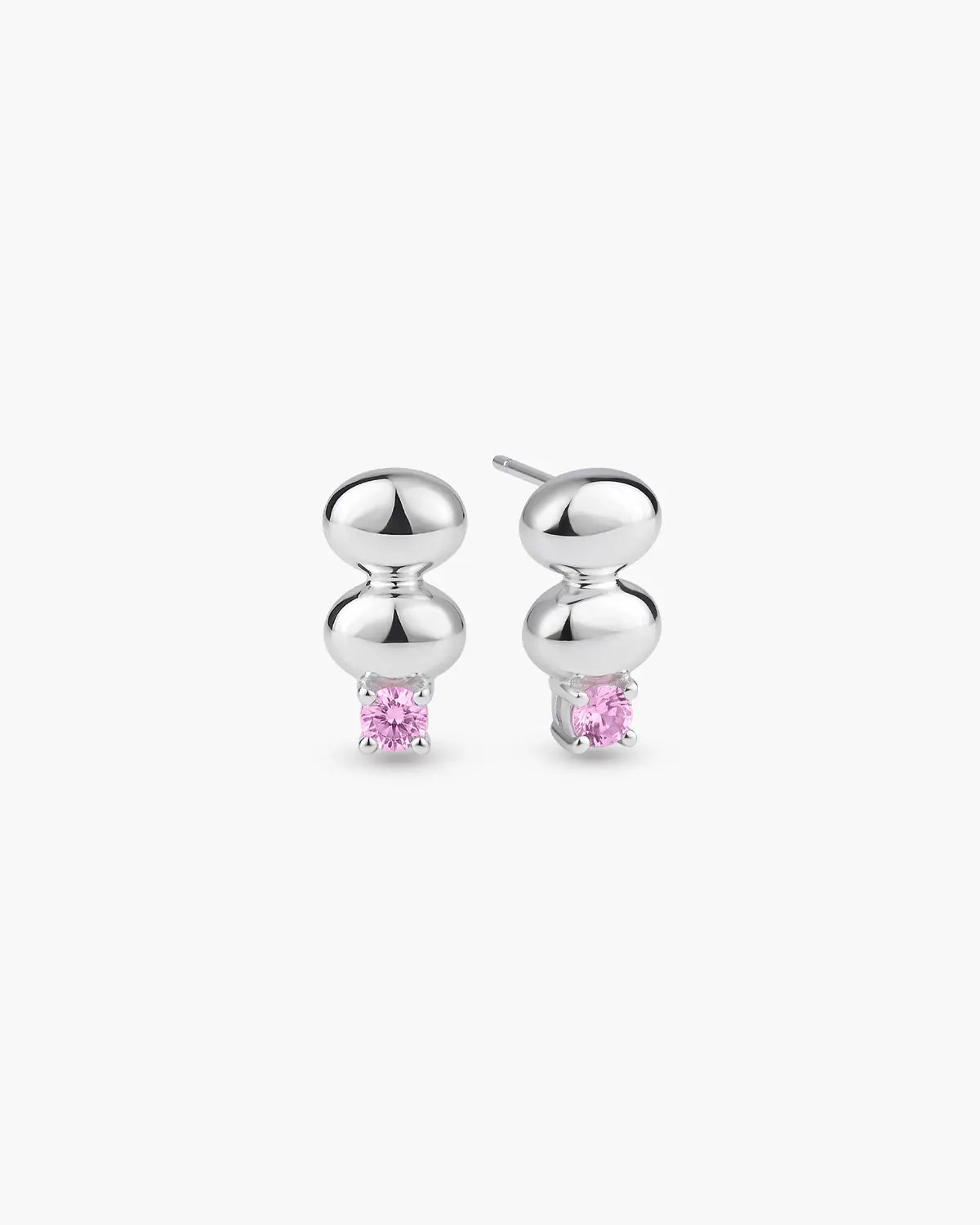 SCULPT STACKED PEBBLE STUD EARRINGS