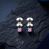 SCULPT STACKED PEBBLE STUD EARRINGS