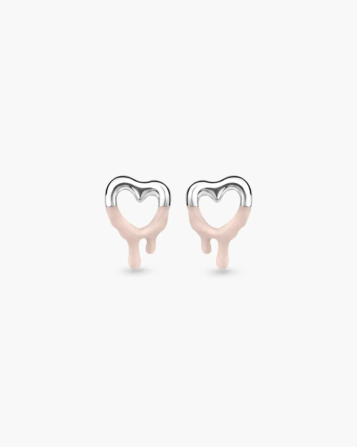 MELT HEART STUD EARRINGS