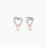MELT HEART STUD EARRINGS
