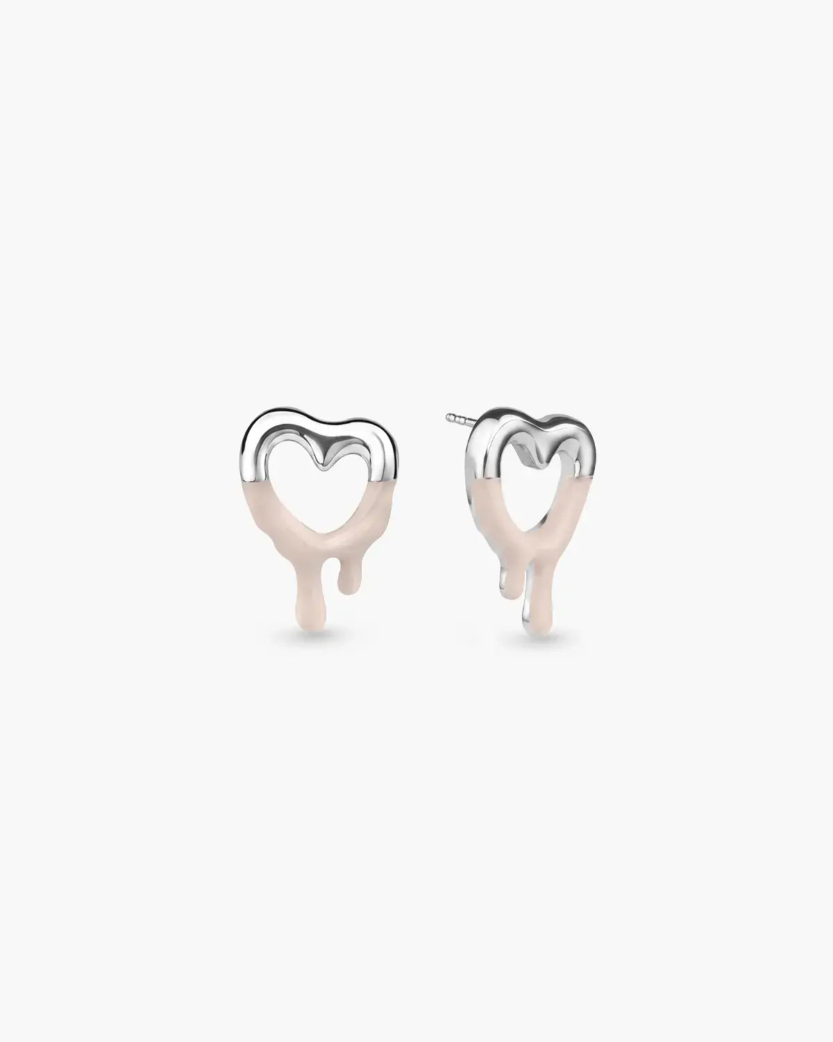 MELT HEART STUD EARRINGS