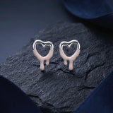 MELT HEART STUD EARRINGS