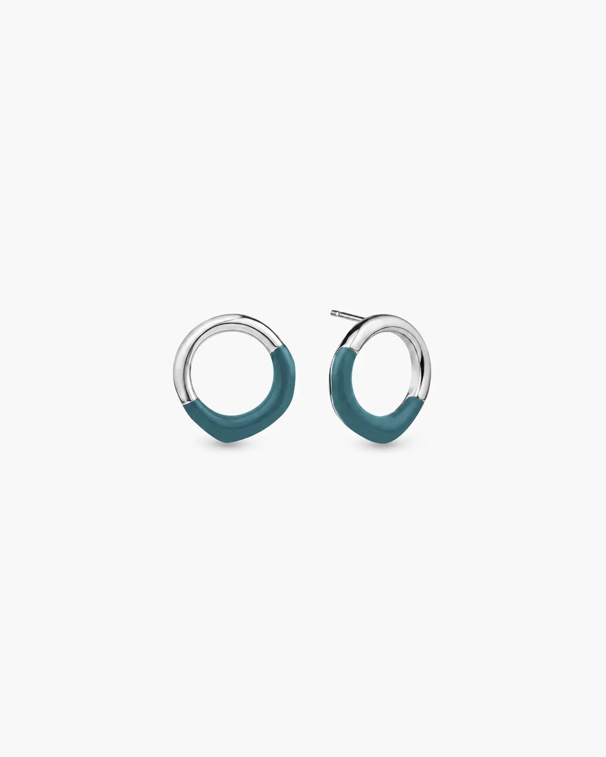 HELIX ENAMEL ARC STUD EARRINGS