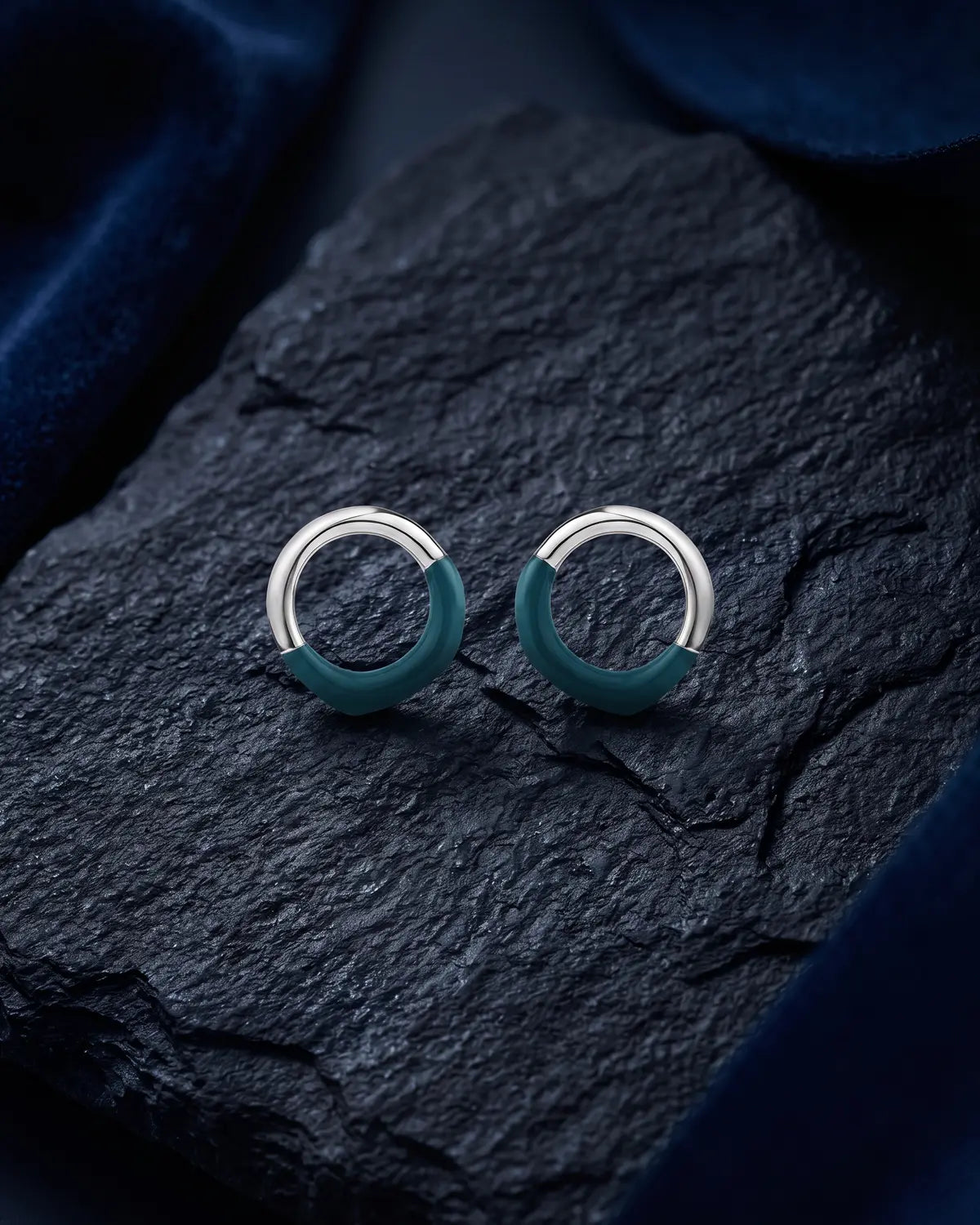 HELIX ENAMEL ARC STUD EARRINGS
